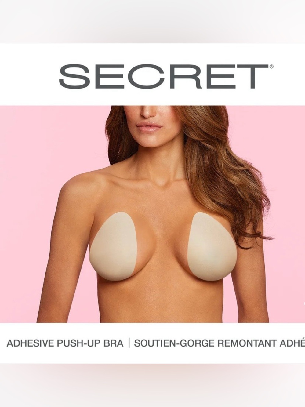 Secret Adhesive Nude Push-Up Bra — 1 Pair SZ. A/B Cup